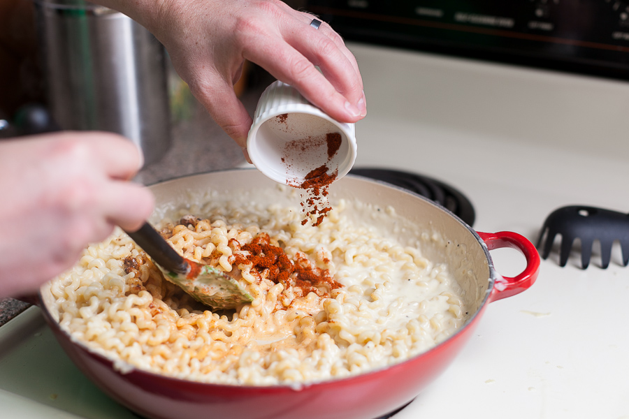 spicy Mac and cheese stovetop pasta