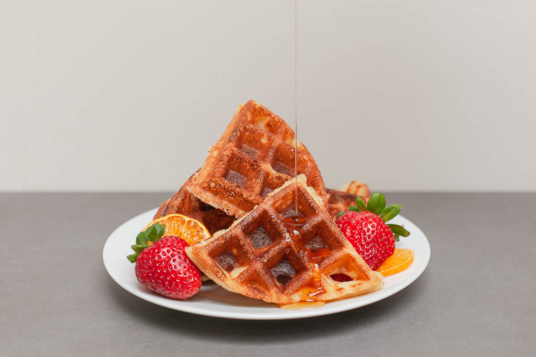 Classic Belgian Waffles With Yeast Forks Corks And Brews