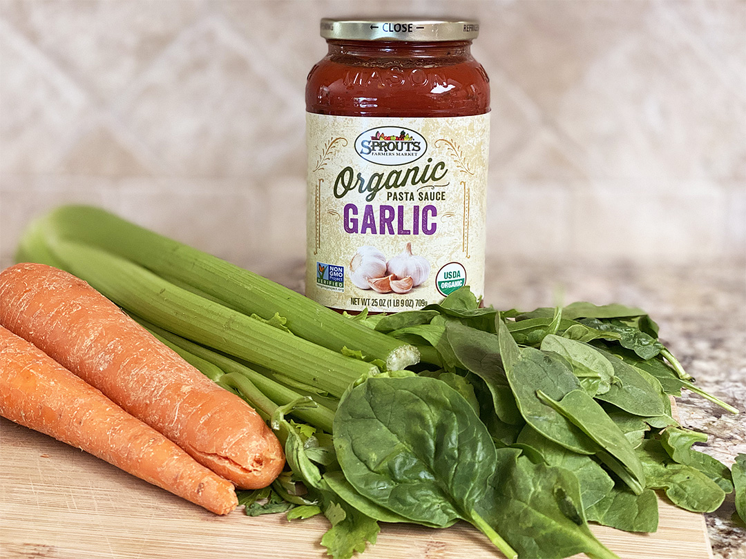 Fresh organic carrots celery