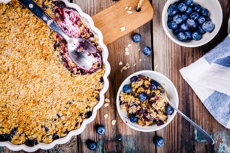 blueberry crumble