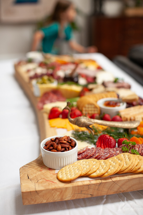 picture of food on a charcuterie board
